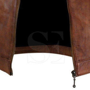 Veste de moto en cuir véritable personnalisée de haute qualité pour hommes, coupe-vent et imperméable pour toutes les saisons, conception OEM pour l'hiver - Product Image 6