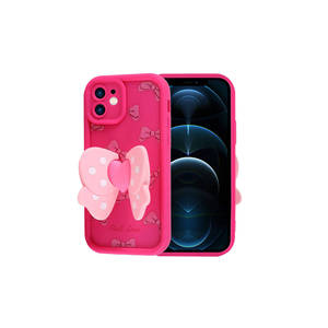 Coque de luxe rose pour iPhone 12 MYST, motif figurine mignon, protection de l'appareil photo, coque en silicone souple, style élégant 'Ins', compatible 7 - Product Image 3