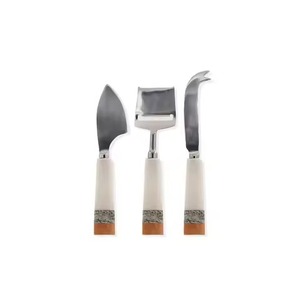 Cuchillo de acero inoxidable para queso, esparcidor de corte, diseño fabuloso, mango de mármol, juego de cubiertos, cuchara, cuchillos de Metal - Product Image 6