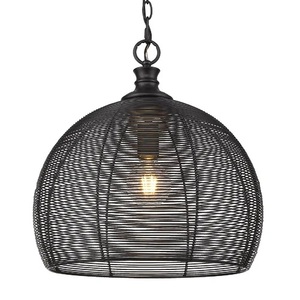 Lampe à suspension en fil métallique de qualité supérieure Couleur noire Lustre design le plus populaire pour la décoration de bar et de maison - Product Image 1