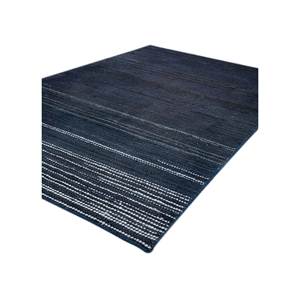 Abrash Blue Striped Wool Jute <b>Rugs</b> Large Area 9x12 Rectangle for Home Entryway and <b>Bedside</b>-Model ADWL-13100 - Product Image 2