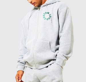 Todos los tamaños Pantalones de chándal acampanados de alta calidad Sudadera con capucha Chándal de gimnasio con cremallera completa personalizado con logotipo bordado Temporada de invierno Conjunto de talla grande - Product Image 3
