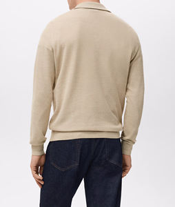 Suéter Casual de Punto con Botones y Patrón Jacquard para Otoño 2026, Diseño a Rayas, Nylon/Acrílico - Product Image 2