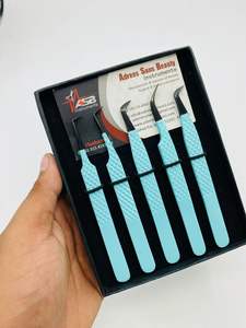 Pinzas de extensión de pestañas planas con volumen de logotipo personalizado de alta calidad, acero inoxidable japonés probado a mano, profesional sostenible - Product Image 2