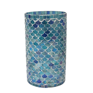 Bleu Multicolore Mosaïque Verre Rond Votive Titulaire Maison Décoratif Bougeoir pour Hôtels Mariages Décorations De Noël - Product Image 6