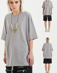 Alta calidad 200 gramos 100% algodón Stock camiseta ligera Personalización de gran tamaño hombro caído hombres al aire libre Casual camiseta para hombres - Product Image 3