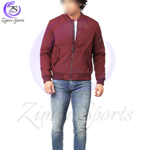 Chaquetas Bomber de Calle de Primera Calidad, Hechas a Mano, de Color Gris Sólido, Ligeras, para Hombre, Nueva Llegada, por Zimvi Sports - Product Image 1