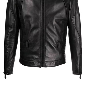 Custom Design High Quality Genuine PU Leather Motorbike <b>Racing</b> <b>Jacket</b> Custom Embroidery Cropped <b>Jacket</b> Zip up Leather <b>Jacket</b> - Product Image 2