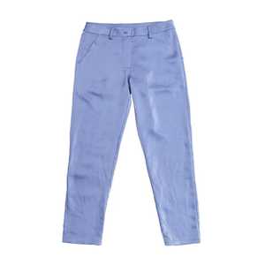 Pantalon habillé pour homme, coupe slim décontractée, respirant, écologique, 100% coton, léger, design chiné, devant plat, taille mi-haute, coupe droite - Product Image 3