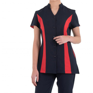 Uniforme de Túnica de Manga Corta de Algodón y Elastano con Logotipo Personalizado para Mujer, para Masajes Tailandeses, Spa, Salón de Belleza, Ropa de Trabajo de Hotel - Product Image 3