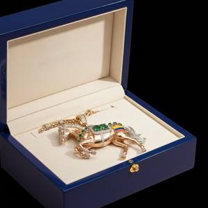 Collier pendentif cheval drapeau colombien en argent sterling 925 glacé, bijoux hip-hop, bijoux animaux, bijoux personnalisés pour hommes et femmes - Product Image 2