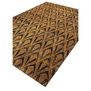 Alfombra Azalea de Lana y Seda de Bambú Anudada a Mano, Diseño Geométrico Gris y Negro, 10 mm, Rectangular, para Pasillo o Habitación, para Adolescentes, LRB-1696 - Product Image 2