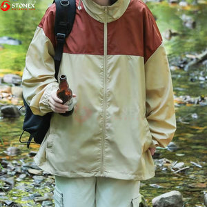 New Arrival Men's Hooded Windbreaker <b>Jacket</b>-High Quality Canvas <b>Thin</b> Lightweight <b>Waterproof</b> Breathable Eco-Friendly Casual - Product Image 6