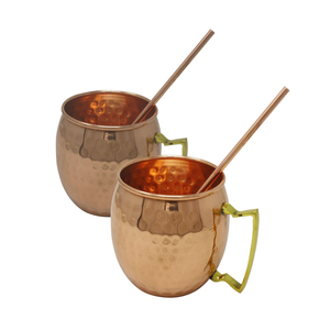 แก้วกาแฟทองแดงแฟชั่นแบบสร้างสรรค์ถ้วยทองแดงแข็ง16 oz สำหรับอุปกรณ์การดื่มแก้วทองแดง - Product Image 3