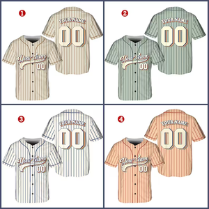 Diseño bordado Stitch equipo Logo nombre Número béisbol uniforme Club personalizado en blanco béisbol Jersey 100% poliéster transpirable - Product Image 5