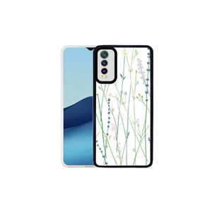 Coque arrière de protection M-Fit en silicone souple avec placage, motif floral premium, anti-traces de doigts pour Vivo Y20S - Product Image 1