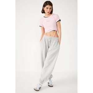 T-shirt court décontracté 100% coton à col rond côtelé - Product Image 3