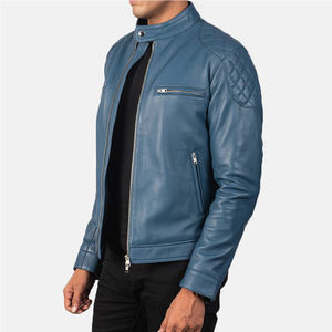 Concevez votre propre veste en cuir pour homme avec col montant, mode d'hiver, vestes de haute qualité à manches longues, meilleur prix - Product Image 2