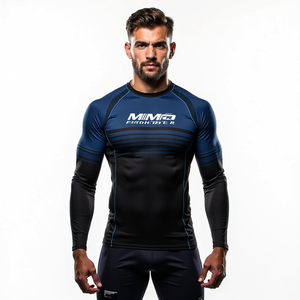 Rash Guards sublimés professionnels équipement MMA en gros pour l'entraînement d'entraînement de gymnastique de sport de combat et la performance athlétique - Product Image 2