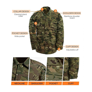 Conjunto de Uniforme Táctico BDU Multicam para Hombre, Camuflaje Desértico, Chaqueta y Pantalones para Actividades al Aire Libre, Caza en Montaña Alpina, Paintball - Product Image 2
