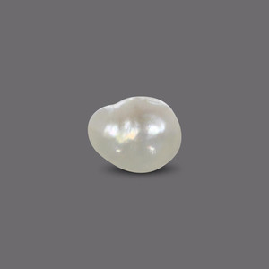 Perle de Basra 2,41 carats, perle d'eau douce naturelle blanche pour bijoux ou fabrication de bijoux, trou personnalisable - Product Image 1