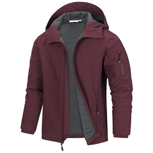 Haute qualité hommes à capuche Softshell veste imperméable léger isolé coupe-vent polaire doublé pluie Shell veste 2025 - Product Image 4