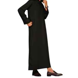 New Arrival Modern Design Long Sleeves Men's Thobe for Saudi Style Polyester Eid Outfit Breathable Abaya Fabric - Product Image 1