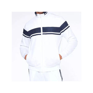 Nuevo diseño personalizado etiqueta privada nylon banda reflectante 2 piezas conjuntos cremallera jogging chándal para hombres - Product Image 3