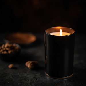 Luxury Scented Candle In Elegant White <b>Gold</b> Black Glass Jar Natural Soy Wax Fragrance Home Decor Premium Candle - Product Image 2