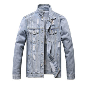 Chaqueta Vaquera de Moda para Hombre, Nueva Llegada, al por Mayor, Lavada, Personalizada, para Adultos, con Servicio OEM y ODM - Product Image 1