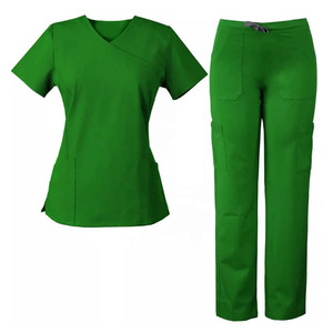 Ensembles d'uniformes d'infirmière personnalisés pour femmes, extensibles et confortables, avec poches, détection d'aiguilles, fusion sans couture, pour usage hospitalier - Product Image 4