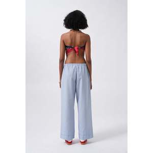 Pantalones con elástico en la cintura - Azul - Azul - Product Image 5