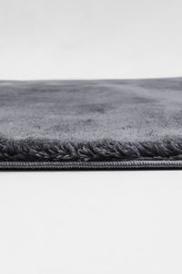 Anthracite Gray Plush Shaggy Thick Rug Washable 25mm Polyester <b>Non</b> <b>Slip</b> Home <b>Floor</b> Custom Size OEM ODM Private Label Bulk - Product Image 3