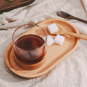 Plateau en noyer, plateau de service en bois, ustensile à café, rond, style campagnard, utilisation pour les fêtes par Saniya Handicraft - Product Image 3