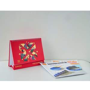 OEM personalizado mensual espiral Flip Stand escritorio Mesa calendario duradero Oficina planificador organizador con función reutilizable Impresión de fábrica - Product Image 2