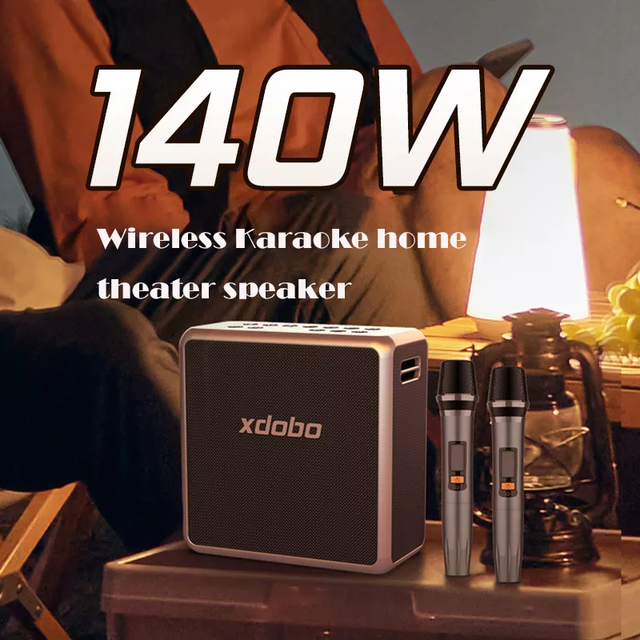2023 Xdobo New Model KingMax 140W Big Power BT Speaker Deep Bass Wireless Portable Karaoke Speaker with Mic for Outdoor