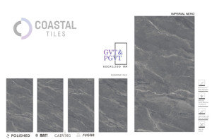 Revêtement de sol et de mur intérieur en porcelaine de haute qualité 600x1200 - IMPERIAL NERO - Product Image 2