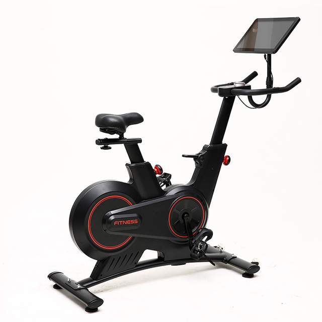 Fitness Heavy Flywheel Screen Laptop Professional Electragnetic Spinning Exercise Bike Magnetic Indoor Gym 8 Level Resistance