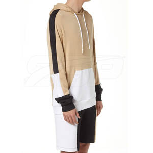 Bas prix meilleure vente hiver à capuche décontracté solide hommes sweats à capuche ensemble short 100% coton respirant confortable - Product Image 4