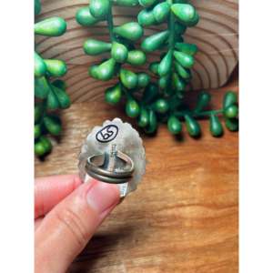 Anillo Ajustable de Plata de Ley Turquesa de Moda Tom Loy Royston, Bañado en Oro Rosa de 18K, Engaste de Bisel de Acero Inoxidable, Regalo Perfecto - Product Image 4
