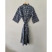 Nouvelle Arrivée Ensemble Peignoir Kimono en Coton à Manches Longues Imprimé Animal Respirant pour la Maison et la Nuit – Idéal pour les Familles en Hiver
