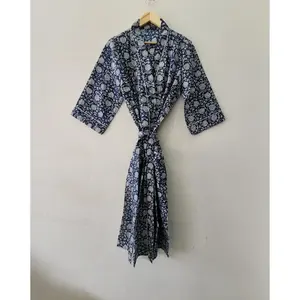 Kimono de algodón de talla única con estampado animal, conjunto de bata de baño transpirable para familias, ideal para el hogar en invierno, lavable a máquina. - Product Image 3