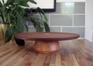 SUPER plateau rond en bois d'acacia de haute qualité pour servir les gâteaux et les fruits. - Product Image 5