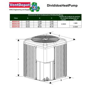 Condizionatore d'Aria HVAC, MXDHP-0004, 48000BTU, 4 Tonnellate, R410a - Product Image 2