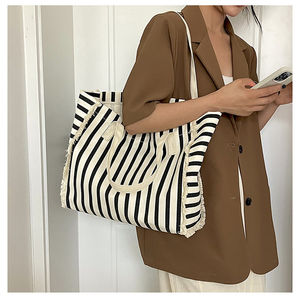 Meilleur prix, sacs fourre-tout en tissu de coton de conception OEM pour femmes, nouveau style tendance avec sacs fourre-tout de taille personnalisée pour la vente en ligne - Product Image 4