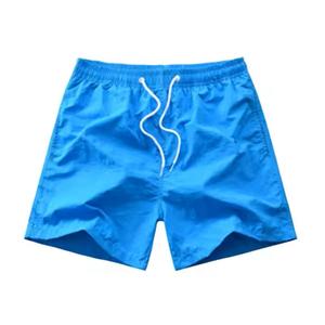กางเกงขาสั้นผ้าโพลีเอสเตอร์แบบผูกเชือกสำหรับเด็กผู้ชายกางเกงฟิตเนสวิ่งยิมลำลองใส่ในฤดูร้อนชายหาดวันหยุดดีไซน์เรียบ100% ตามสั่ง - Product Image 3