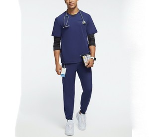 Uniforme de hospital elástico de talla grande personalizado uniformes médicos conjuntos hombres moda Doctor Scrubs uniformes conjuntos enfermera Jogger hombres - Product Image 1