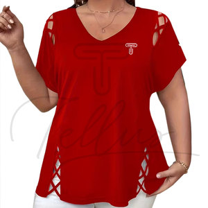 Vestido Camisero de Verano para Mujer, Talla Grande, Cuello Redondo, Manga Corta, Informal, con Logotipo Personalizado, Transpirable, de Secado Rápido y Ecológico - Product Image 4