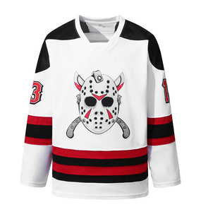 Maillot de hockey sur glace brodé entièrement personnalisé 100% polyester cousu numéro de nom d'équipe fabricant de maillot de hockey sur glace personnalisé - Product Image 4