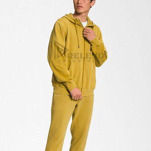 Yellow Color New Style Fashionable <b>Men</b> <b>Zipper</b> <b>Hoodie</b> Factory Direct Sale Best Design <b>Men</b> <b>Zipper</b> <b>Hoodie</b> Wholesale Rate OEM Custom - Product Image 3